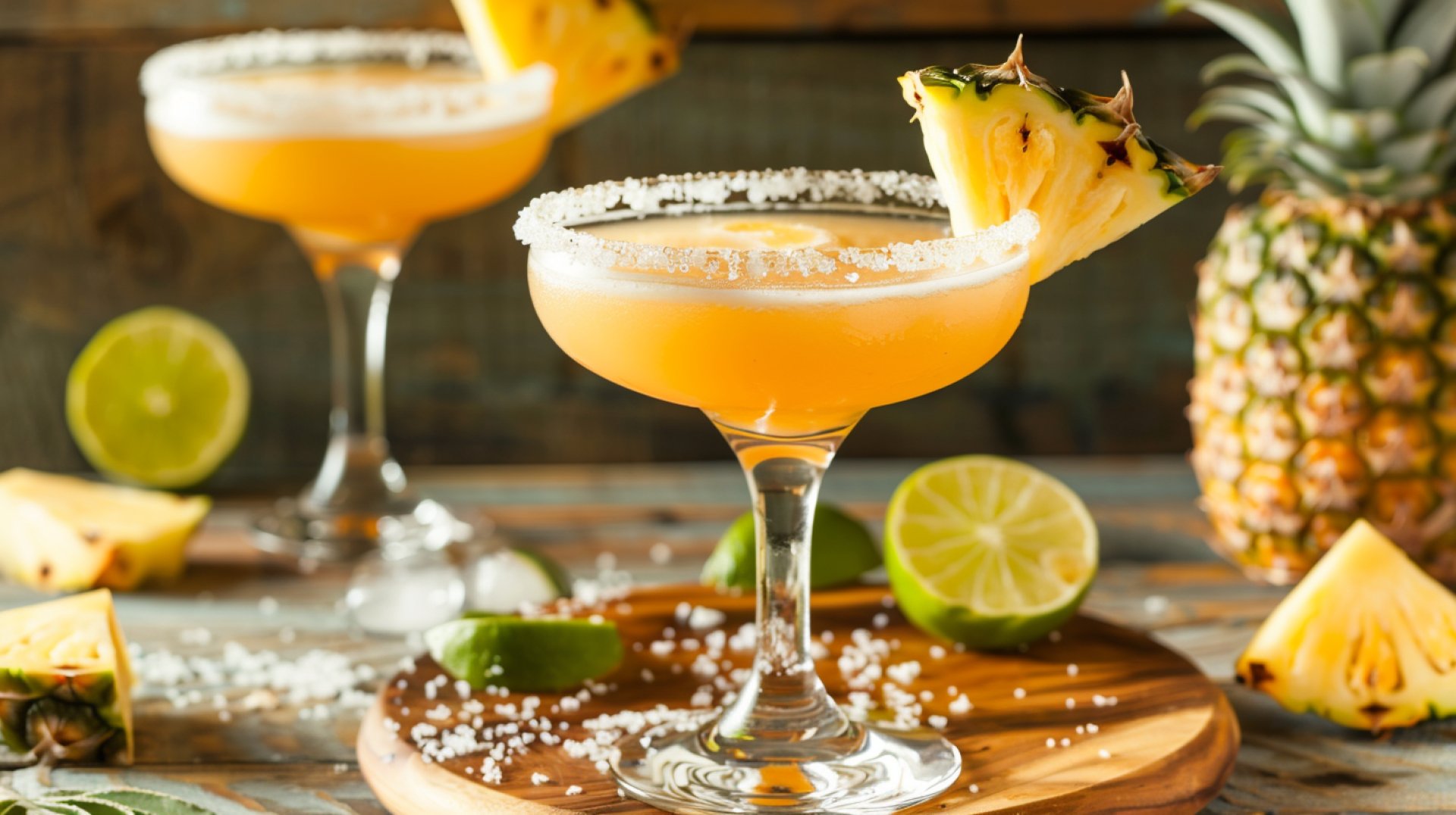 Visual Feast: Pineapple Tequila Stock Photos in 16:9