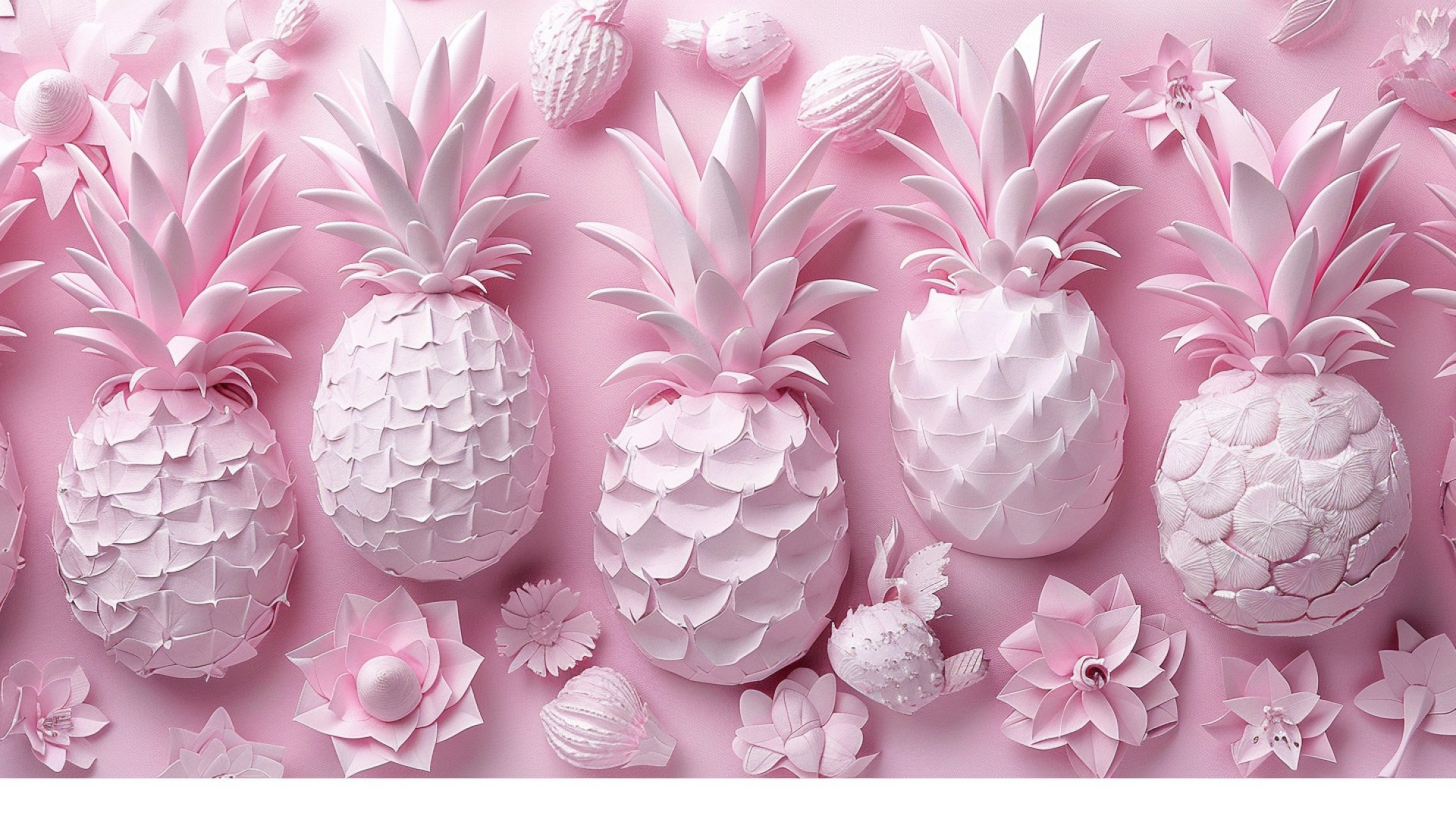 Fresh Pink Pineapple Wallpaper for a Tropical Touch