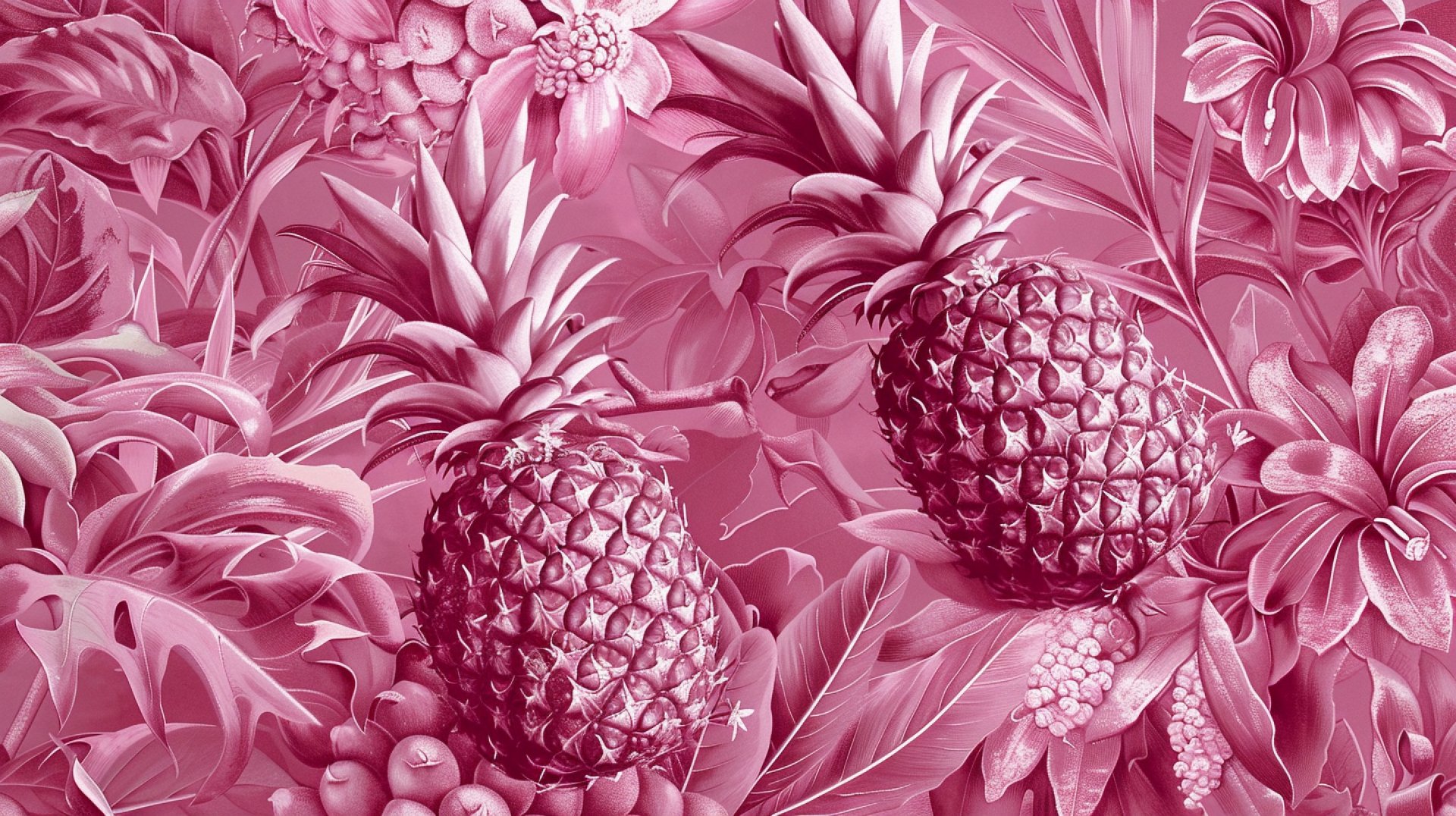 Ultra HD Pink Pineapple Wallpaper for Desktop Enjoyment