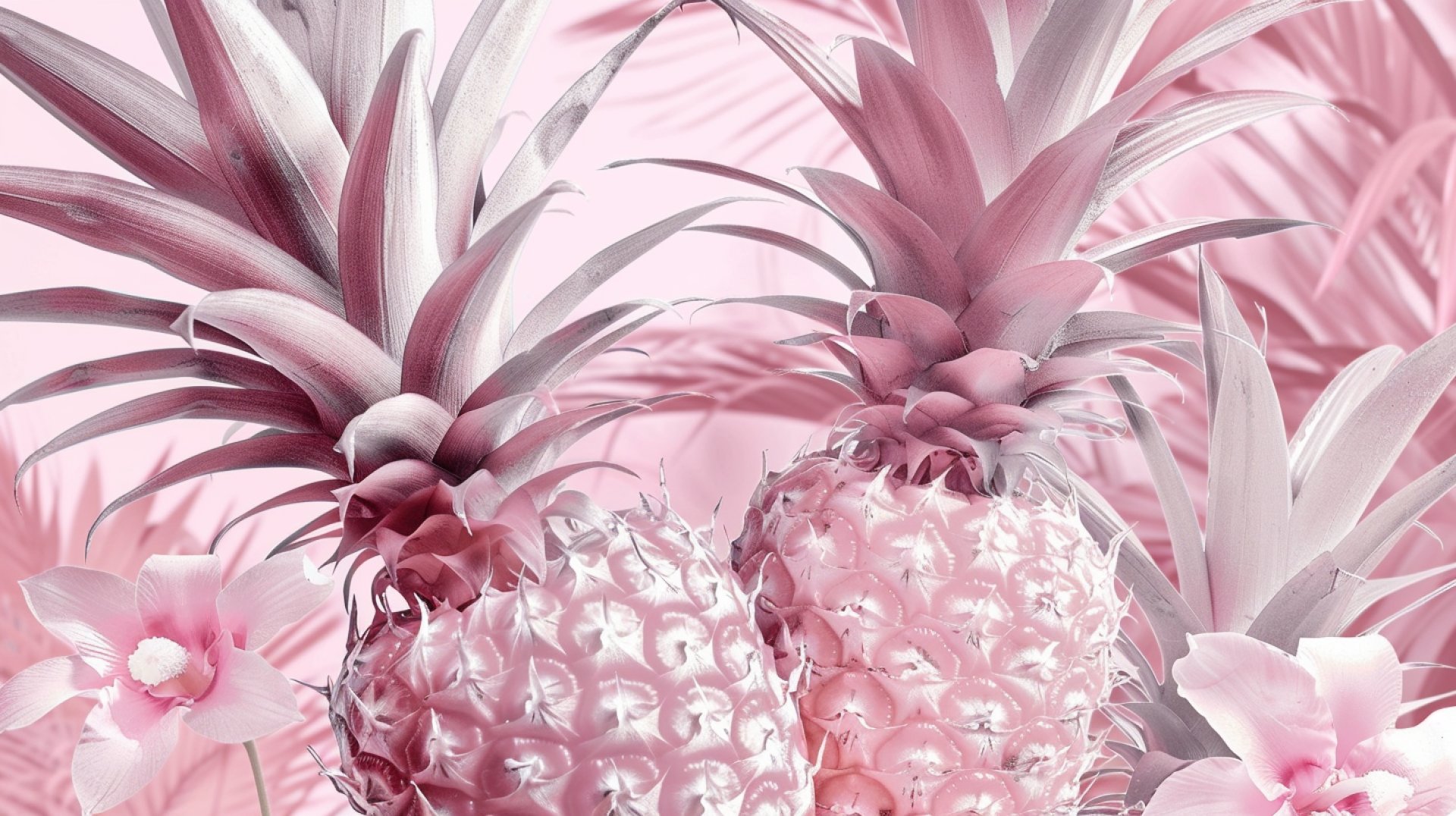 Stunning Pink Pineapple Digital Backgrounds for Relaxing Vibes