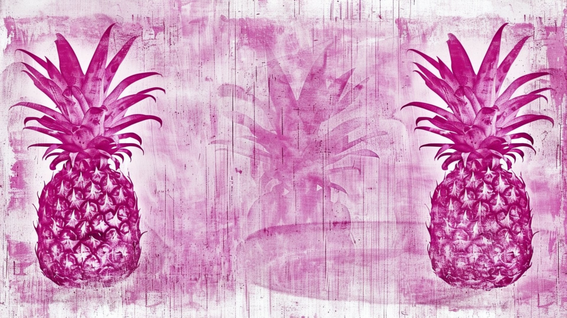 Vibrant Pink Pineapple HD Wallpaper for Desktops