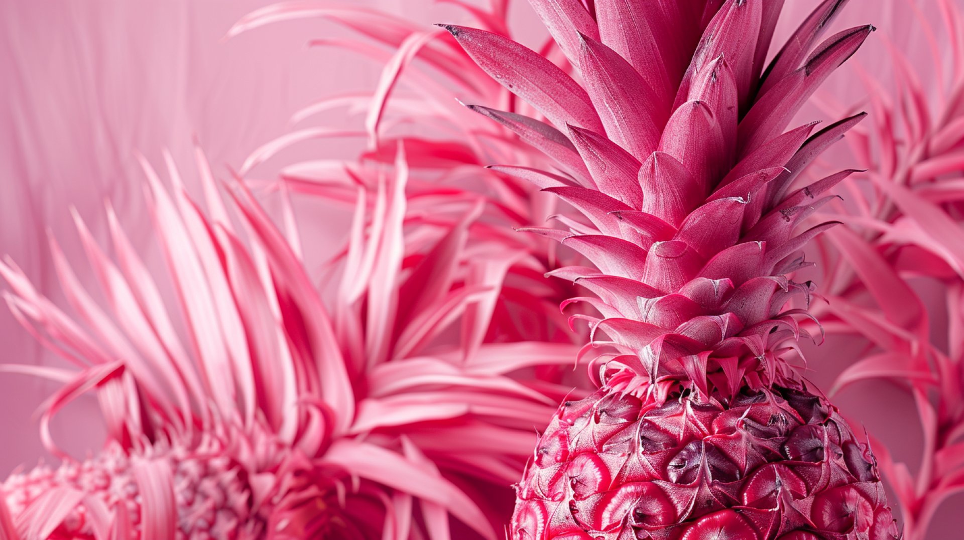 High-Resolution Pink Pineapple Wallpaper for 16:9 Displays