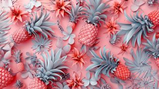 High-Quality Free Wallpapers Featuring Pink Pineapples