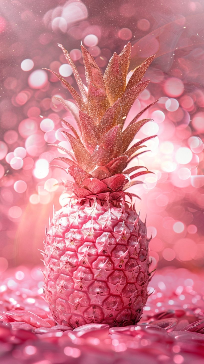 Unique Pink Pineapple Digital Background for Android Phones