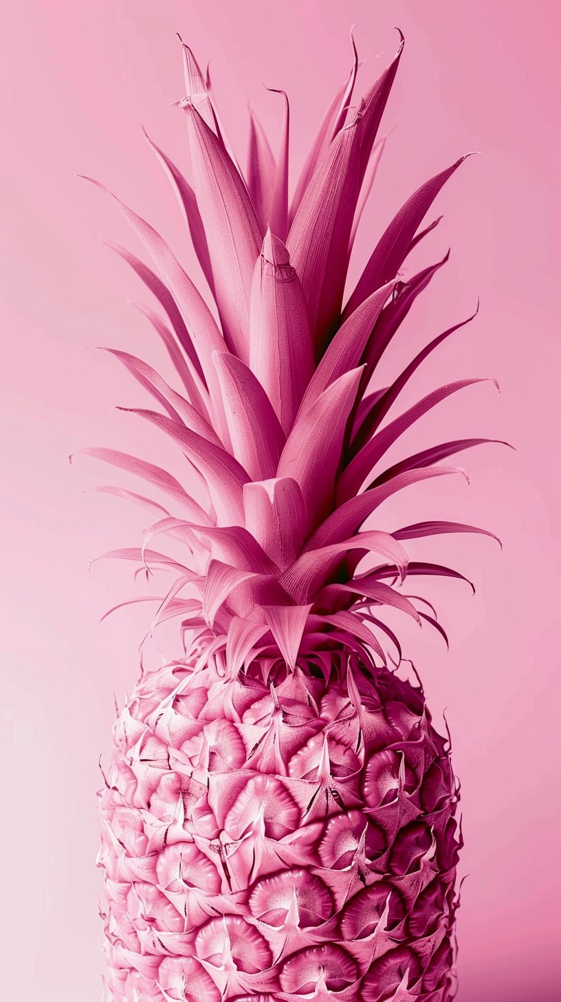 Fun Pink Pineapple Wallpaper for Kids' Mobile Screens