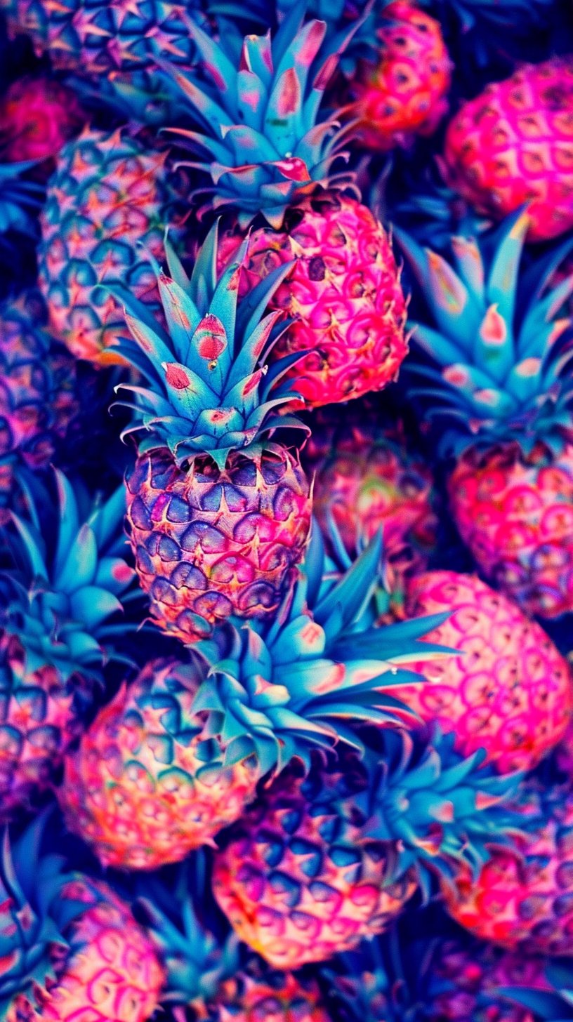 Playful Pink Pineapple Photo for iPhone Backgrounds