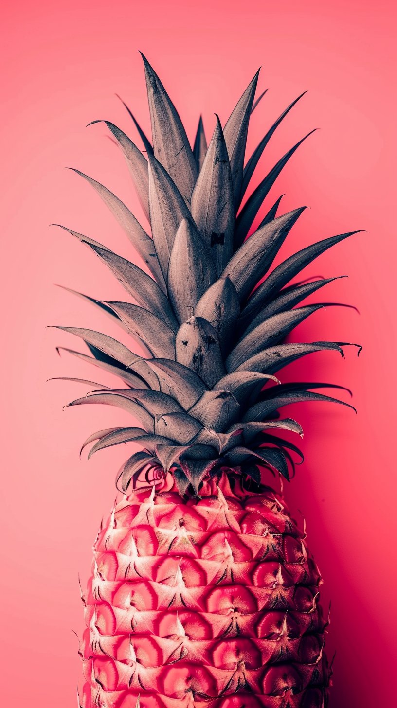 Lovely Pink Pineapple Digital Wallpaper for Smartphones