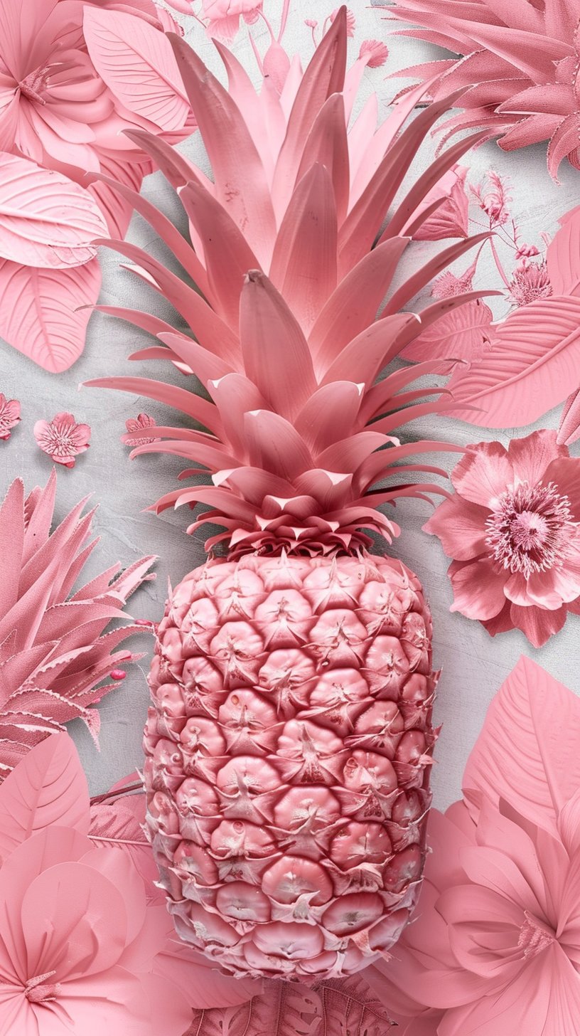 Vibrant Pink Pineapple Image as Mobile Wallpaper