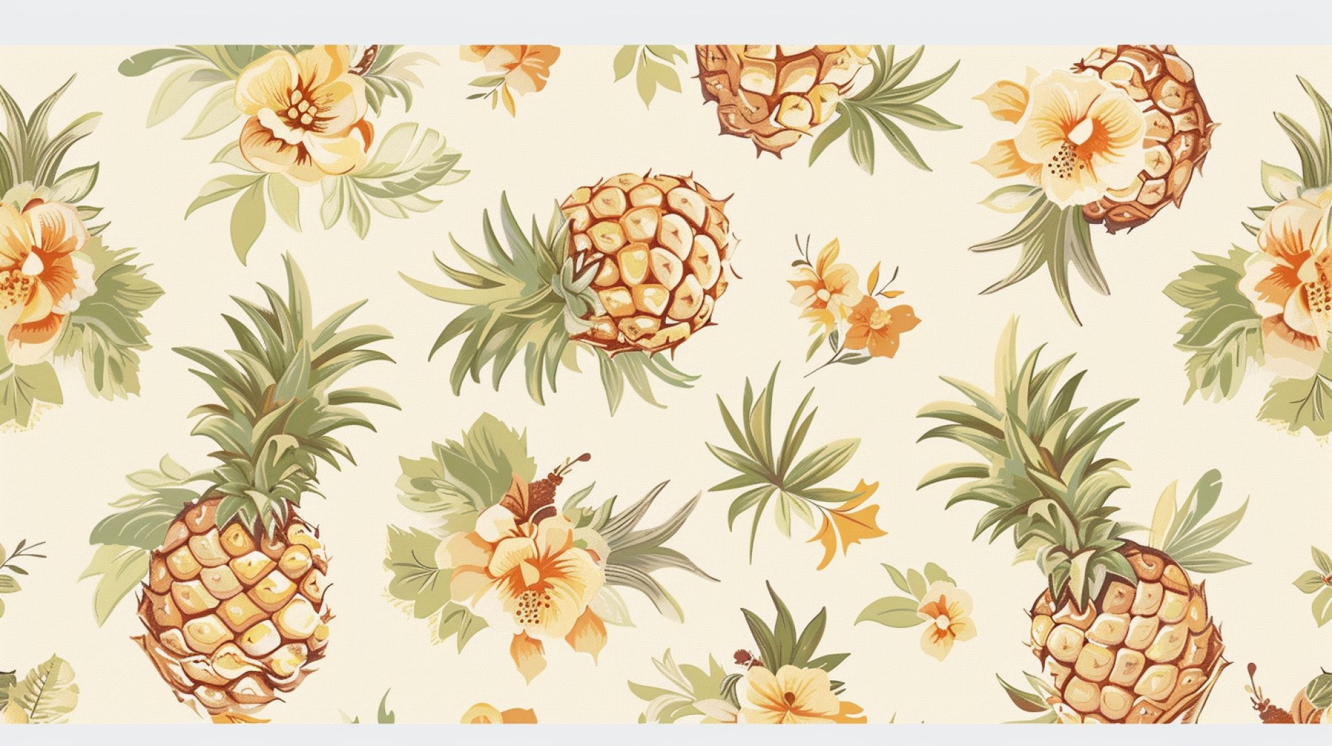 Vibrant Summer Pineapple Wallpaper for Your Desktop