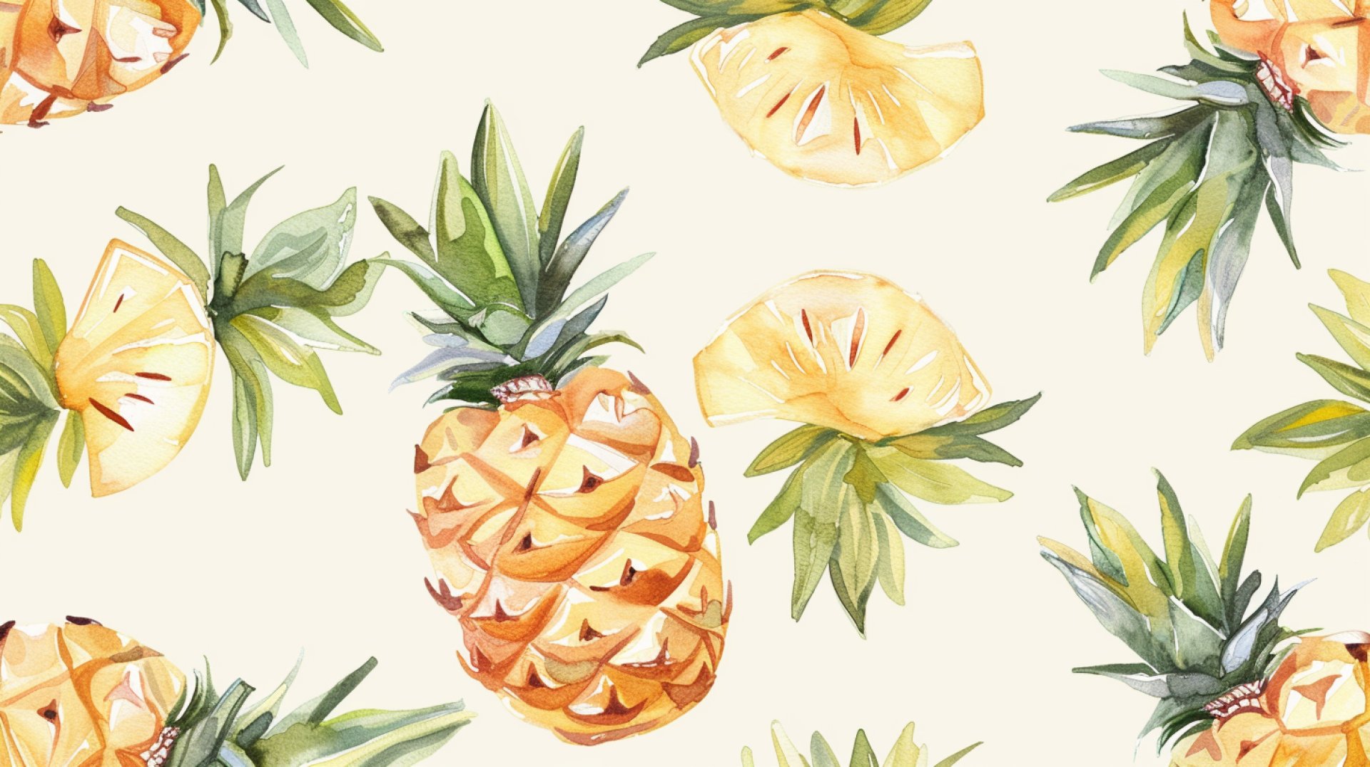 Tropical Summer Pineapple Wallpapers for Big Displays