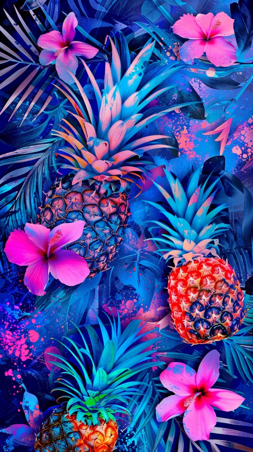 Bright and Fun Pineapple Background for Android Phones