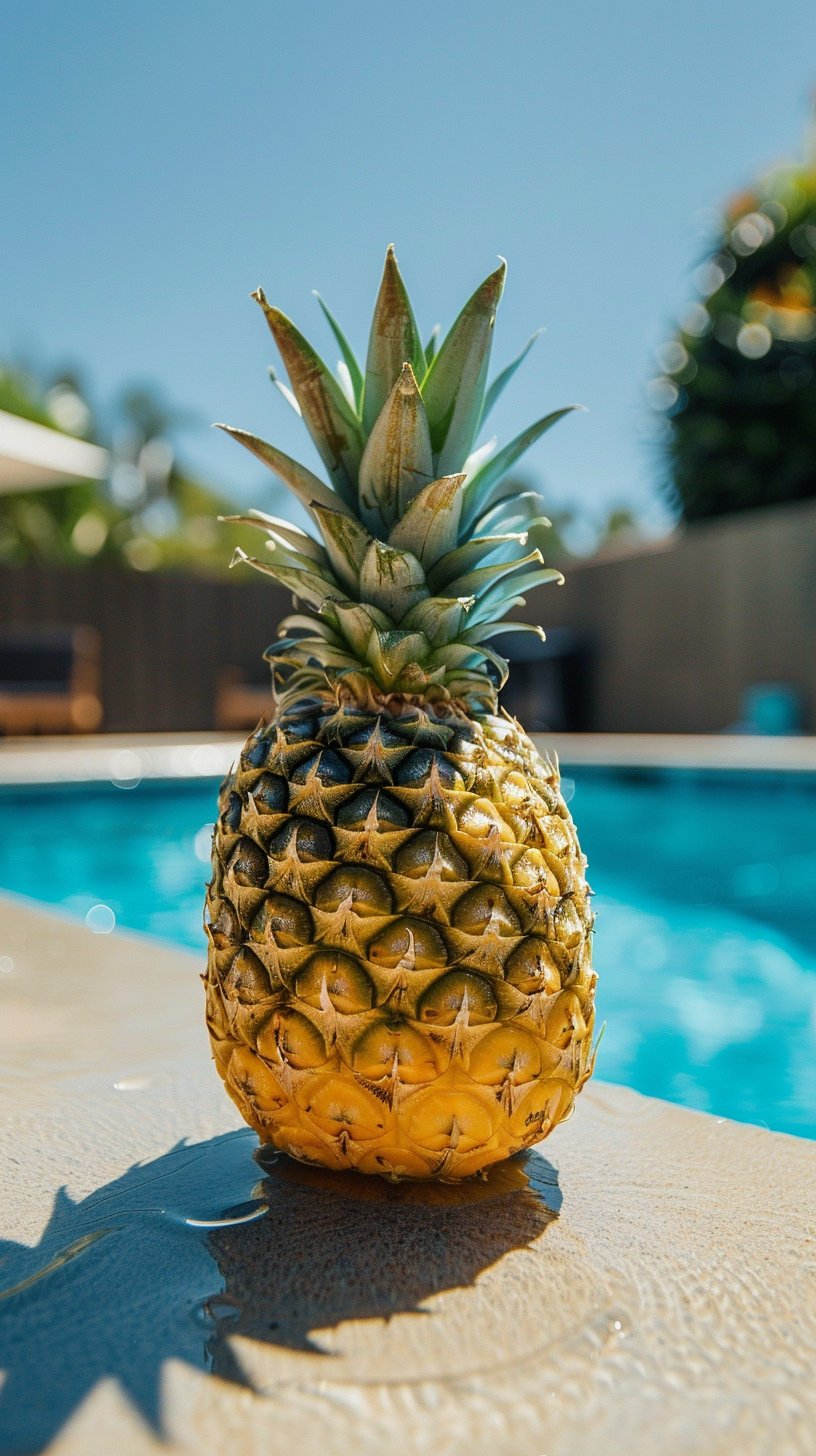 Tropical Pineapple Mobile Wallpaper in 9:16 Aspect Ratio