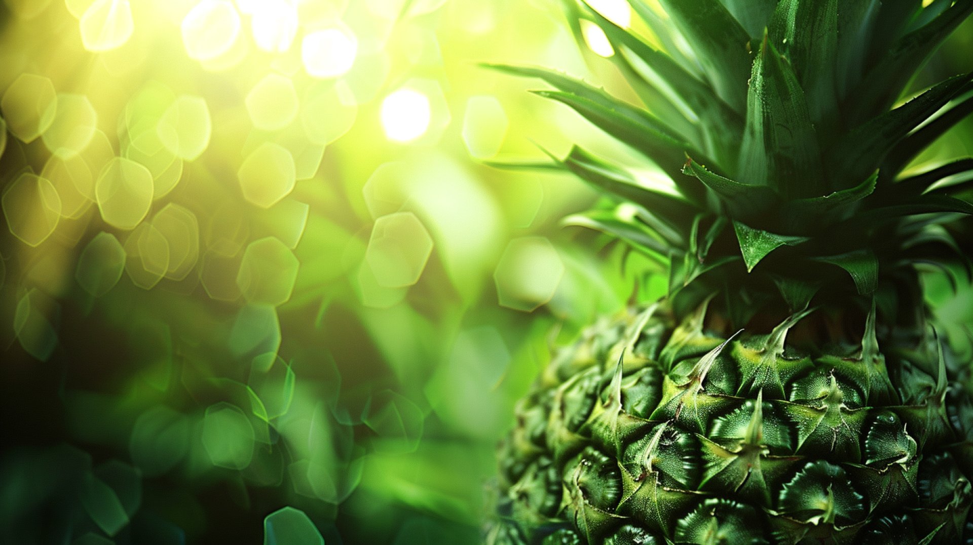 Vivid Pictures of Green Pineapples to Refresh Your PC Background