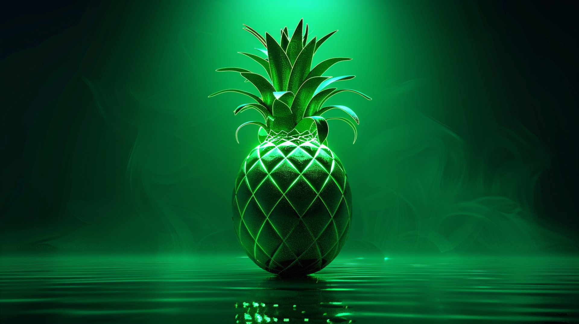 Vibrant Green Pineapple HD Wallpaper for Desktop