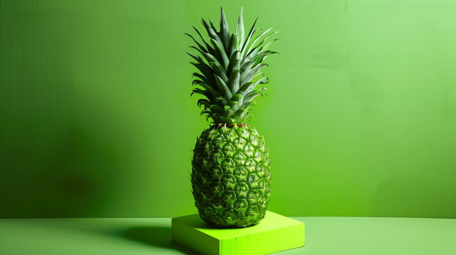 Vibrant Green Pineapple Digital Backgrounds in 16:9 Ratio