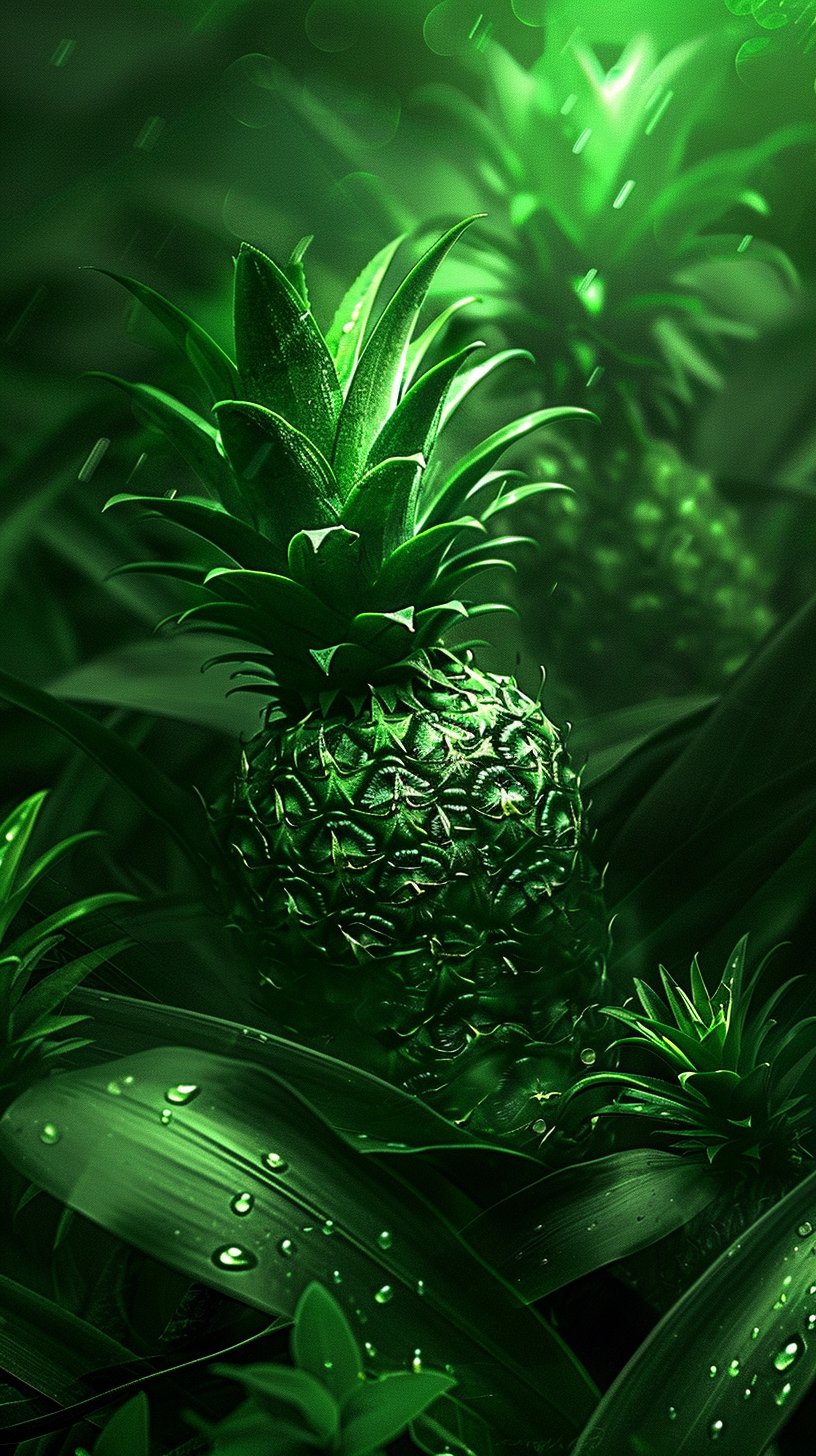 Fresh Green Pineapple HD Photos for All Phone Brands