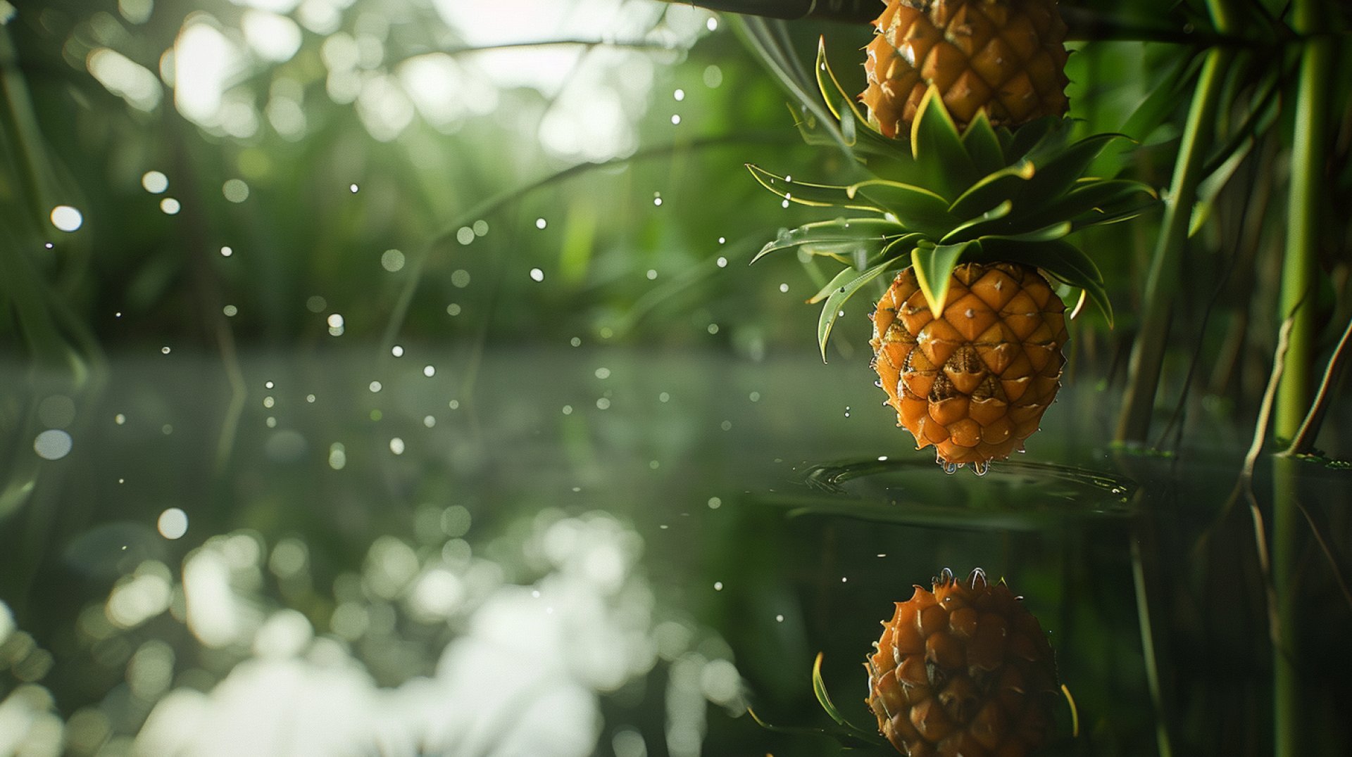 Beautiful Upside Down Pineapple Photos for Background Use