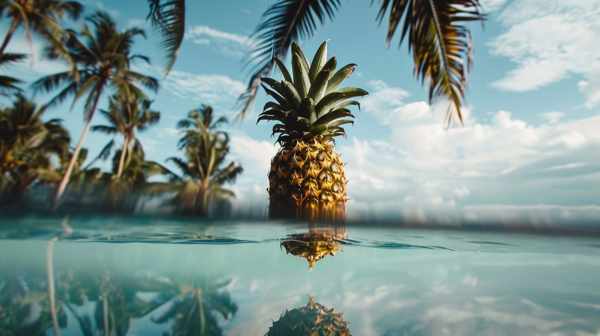 Beautiful 16:9 Upside Down Pineapple HD Wallpaper