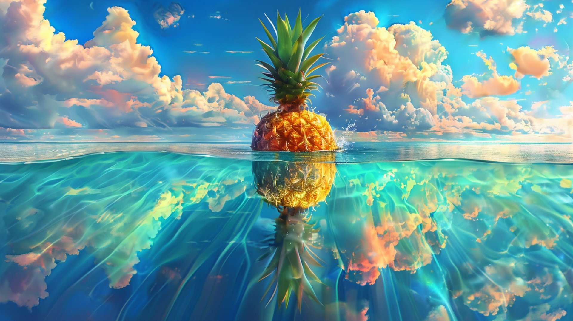 Upside Down Pineapple: A Trendy Wallpaper for Desktop