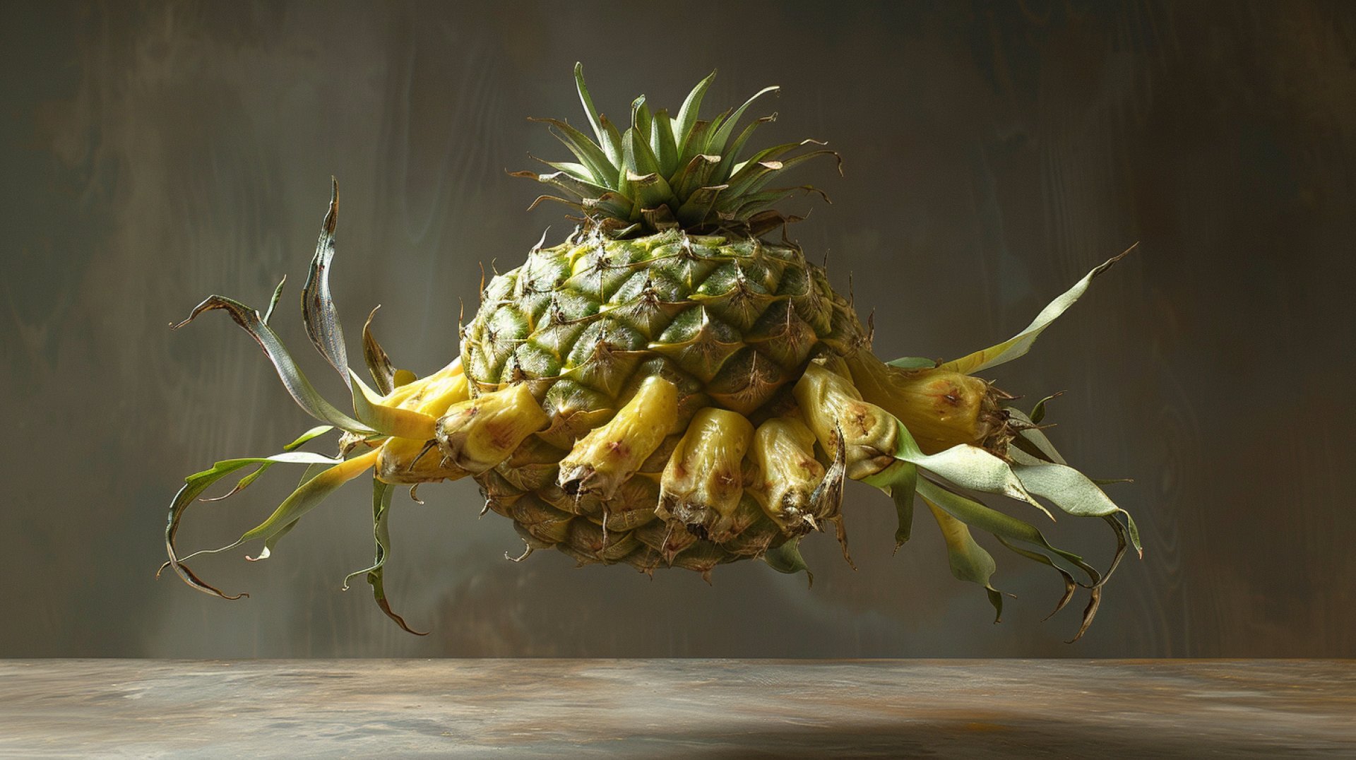 High-Resolution Images of Upside Down Pineapples