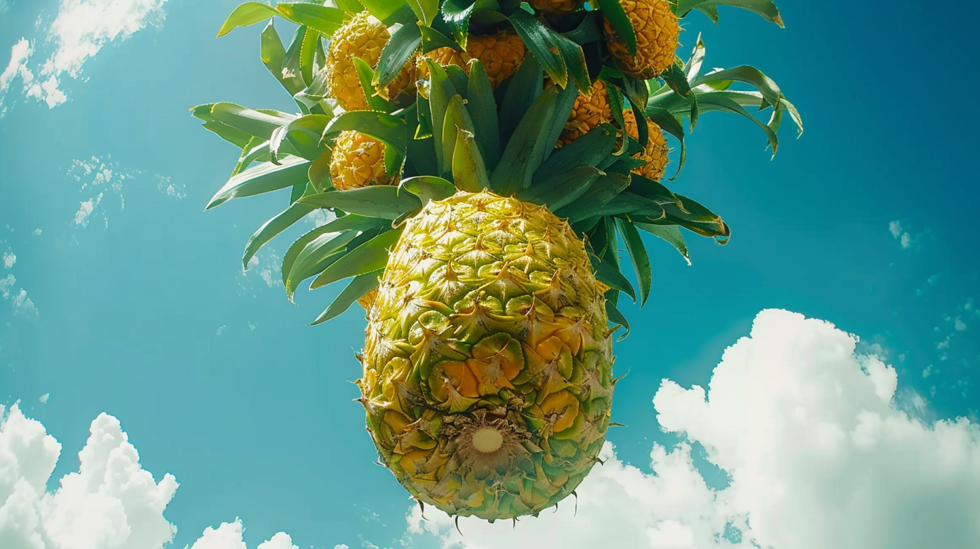 Lively Upside Down Pineapple Stock Photos for Your Projects