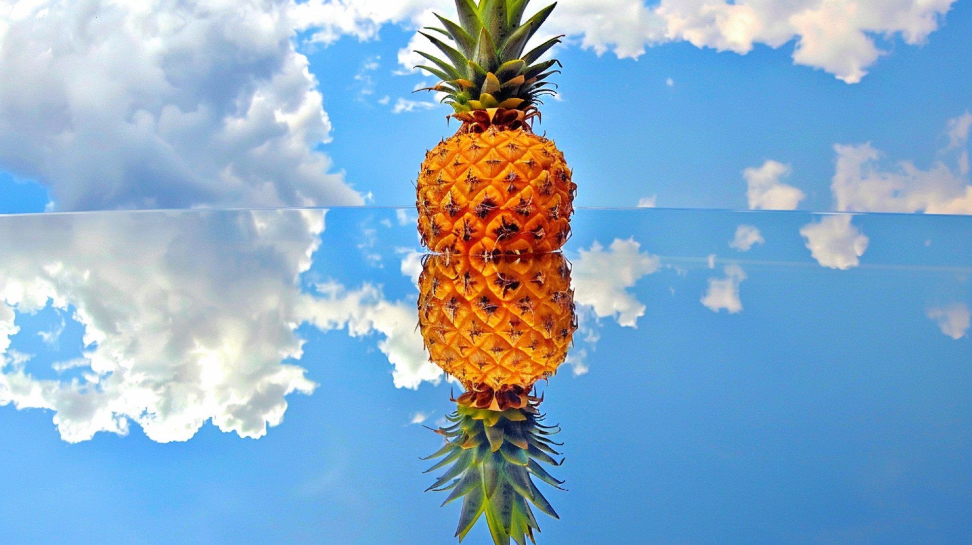 Vibrant and Fun Upside Down Pineapple HD Wallpaper