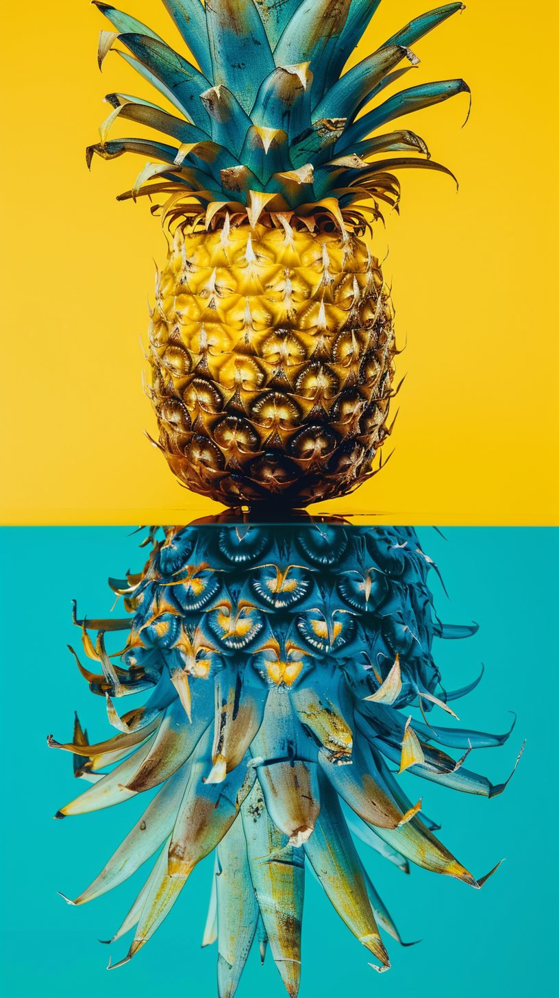 Download Free Digital Background with Upside Down Pineapple