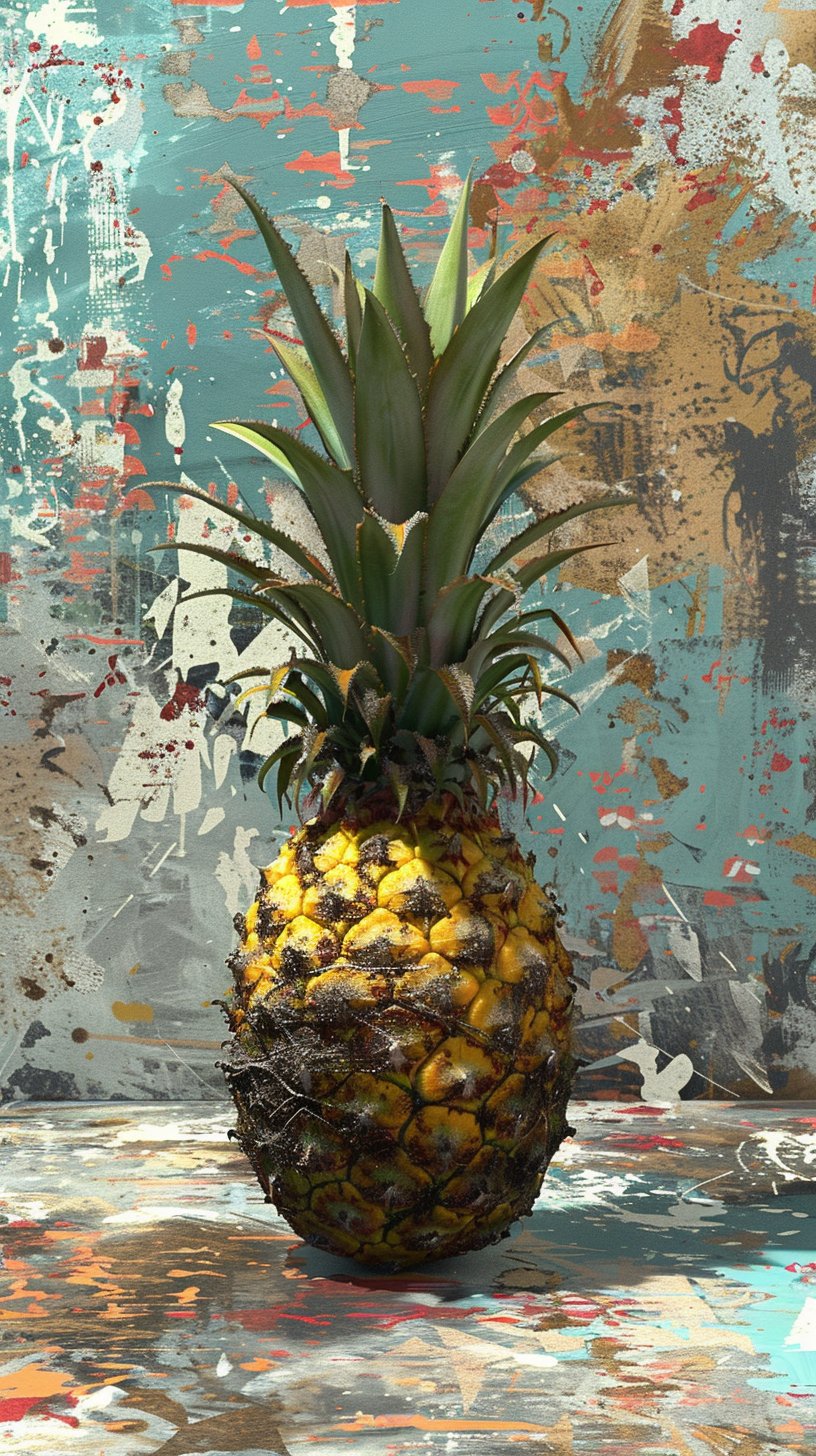 Creative Upside Down Pineapple Picture for Mobile Screens