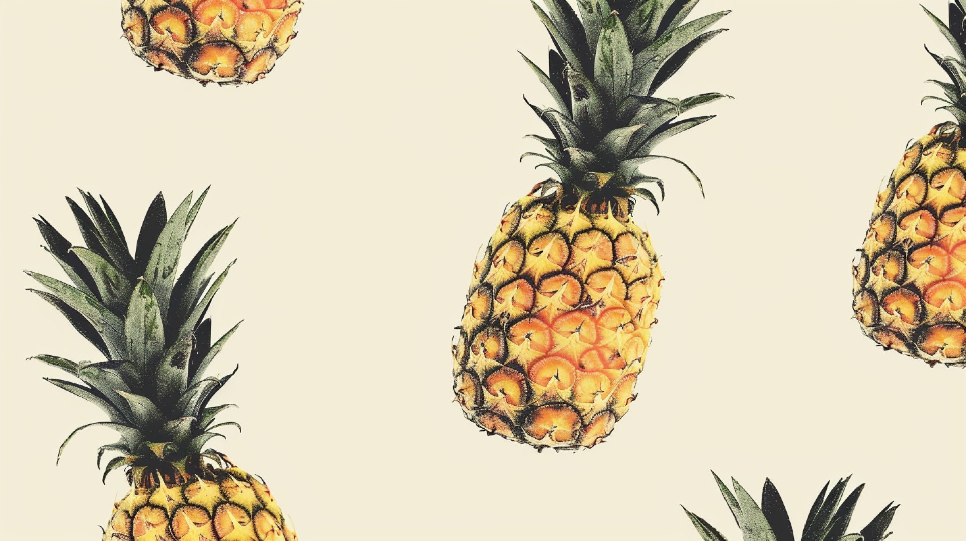 Vibrant HD Wallpaper Featuring Upside Down Pineapples