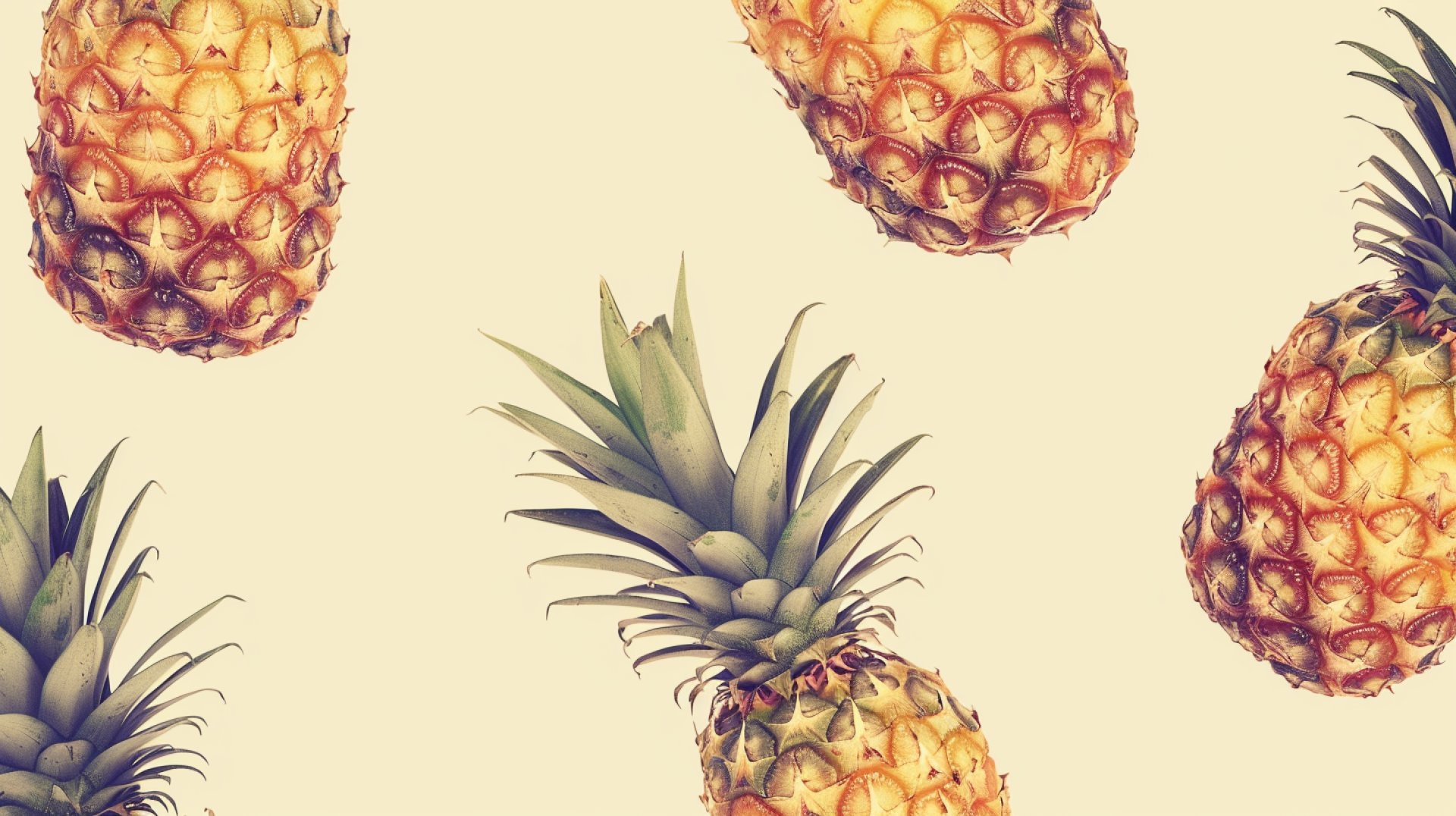 Stylish Upside Down Pineapple Digital Backgrounds in 4K