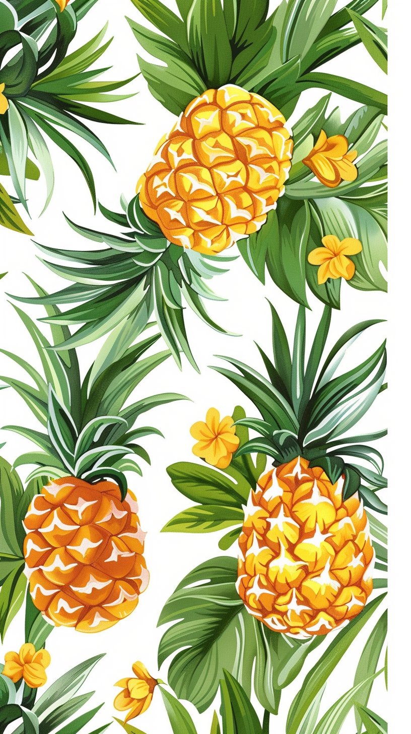 Tropical Pineapple Photos: Perfect Background for Smartphones