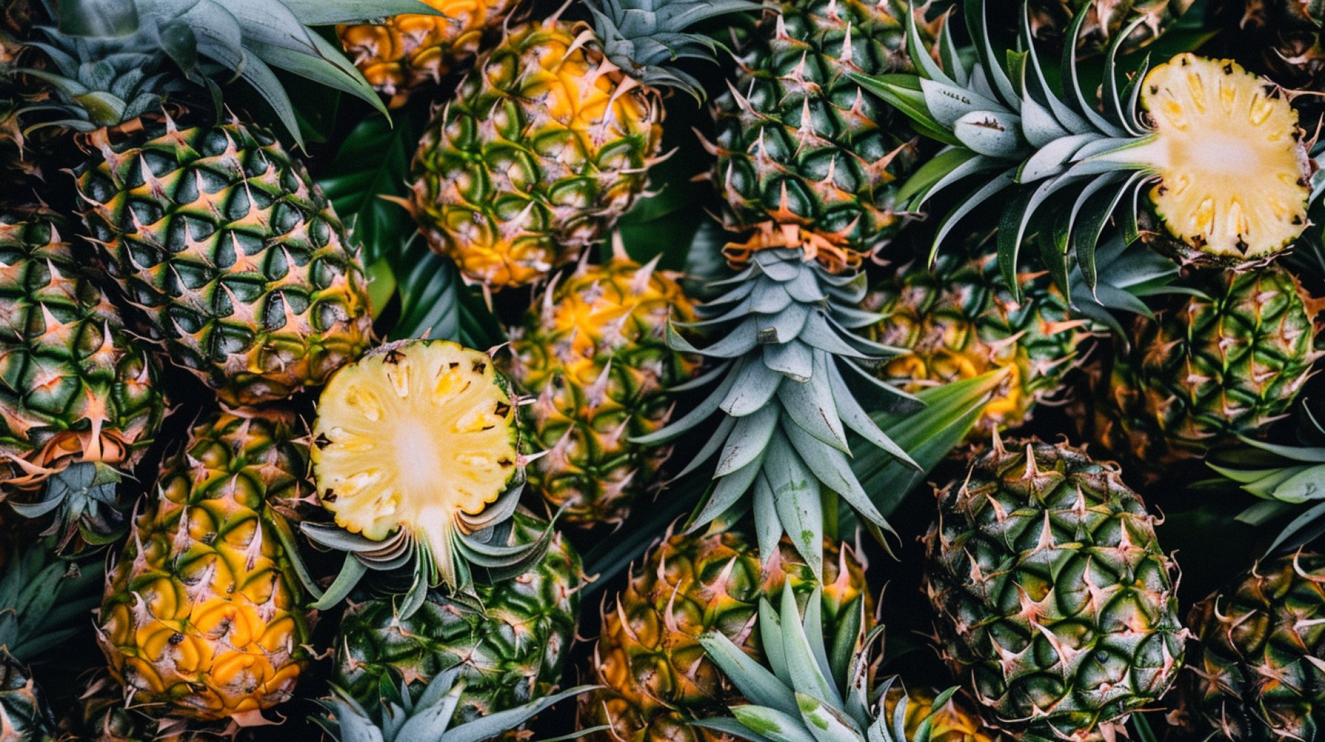 Pineapple Patterns: Vibrant HD Wallpaper for Your Desktop