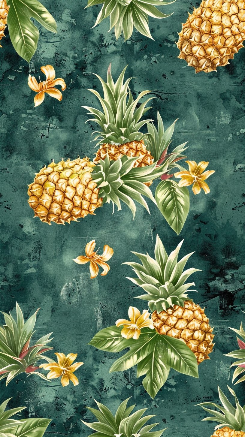 Exotic Pineapple Wallpaper: HD Quality for Mobile Enjoyment