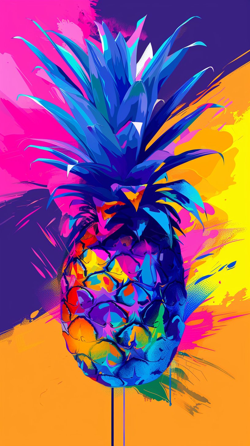 Download Free Pineapple HD Background for Your Mobile