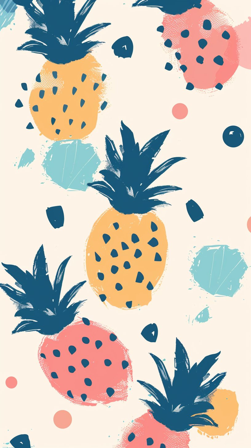 Free Pineapple Image: Stunning 9:16 Mobile Wallpaper